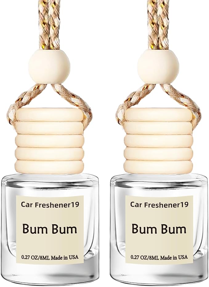 Hanging Car Air Freshener, Long Lasting Scent, Cute Air Fresheners for Women, 2 Pack Non-Toxic Essential Oil Diffuser, Made in USA