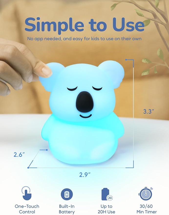 Mini Breathing Pal ‘Kyle’ - Guided Visual Meditation Silicone Light, Anxiety Relief Items for Calm Down Corner, Meditation and Sleep Aid for Adults and Kids, for School Counselor