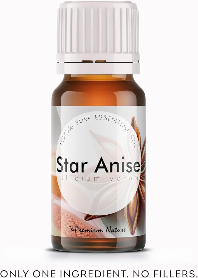 Star Anise Essential Oil | Sweet, Licorice-Like Aroma | 100% Pure & Natural | for Diffuser, Candle Making & DIY Aromatherapy Blends, 0.34 fl oz