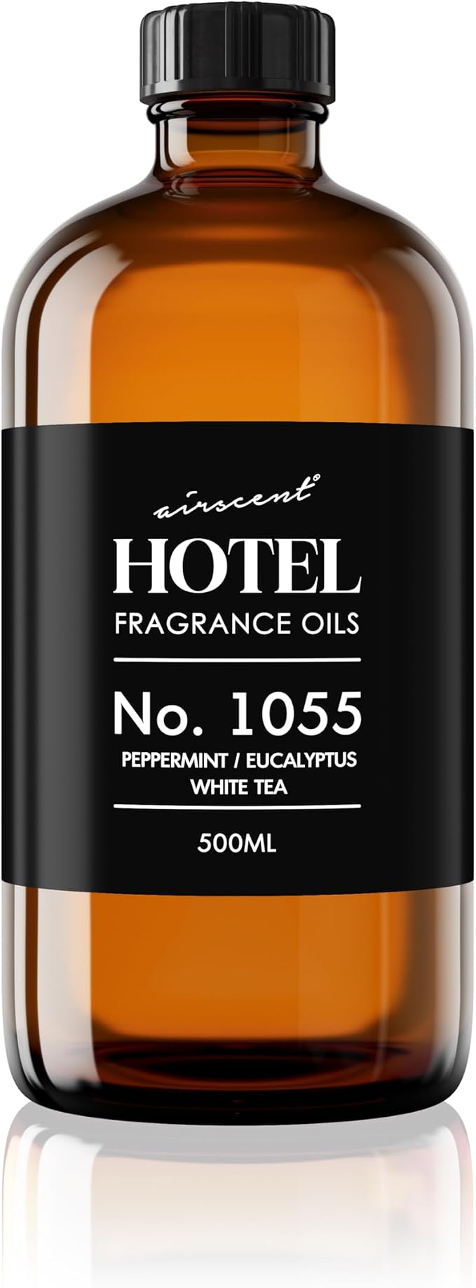 AirScent Hotel Diffuser Oil No. 1055 Inspired by Energize Hotel Scent - Peppermint Eucalyptus White Tea - Fragrance Oil Blend for Ultrasonic and Waterless Diffusers and Crafting - 500 mL