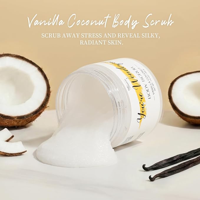 Spa Gifts for Women Vanilla Coconut Self Care Set Birthday Baskets Christmas Relaxing Home Kit Luxurious Bath and Body Gift for Mom Her Sister Teacher Friend Friendship Thinking of You Thank You Box
