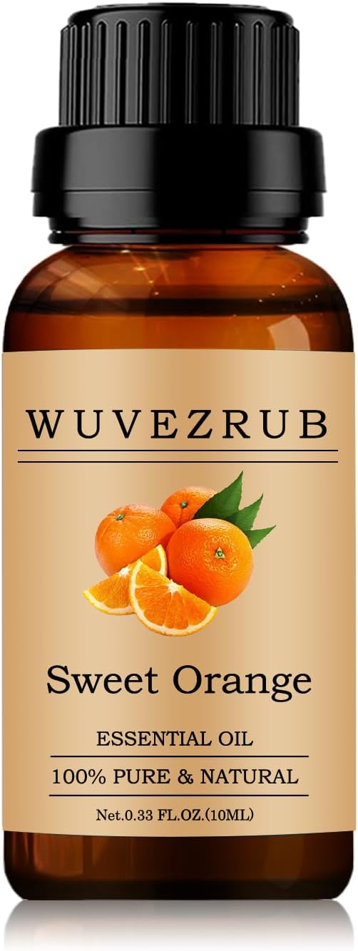 Sweet-Orange Essential Oils 10ML, 100% Pure and Natural Essential Oil for Aromatherapy Diffuser - 0.33 Fl Oz/Sweet-Orange