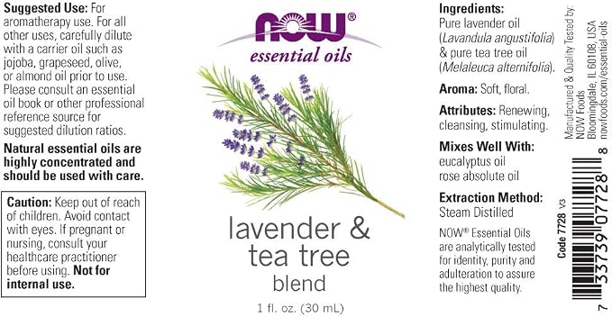 Lavender and Tea Tree Oil, 1 Fluid Ounce (Pack of 2)