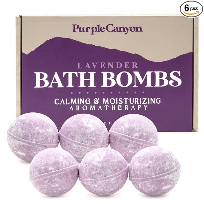 Purple Canyon Lavender Bath Bombs for Women | Relaxing, Natural Bath Bombs | Relaxing Self Care Gift