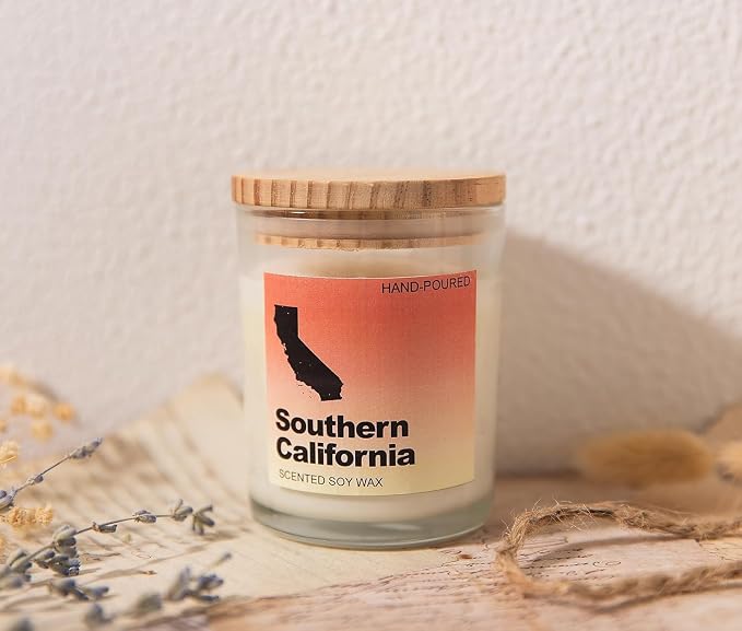 Southern California Gifts, Southern California Themed Gifts, Southern California Souvenirs Gifts, Home Sick Gifts, Southern California Gifts for Women, Men, Southern California Scented Candle
