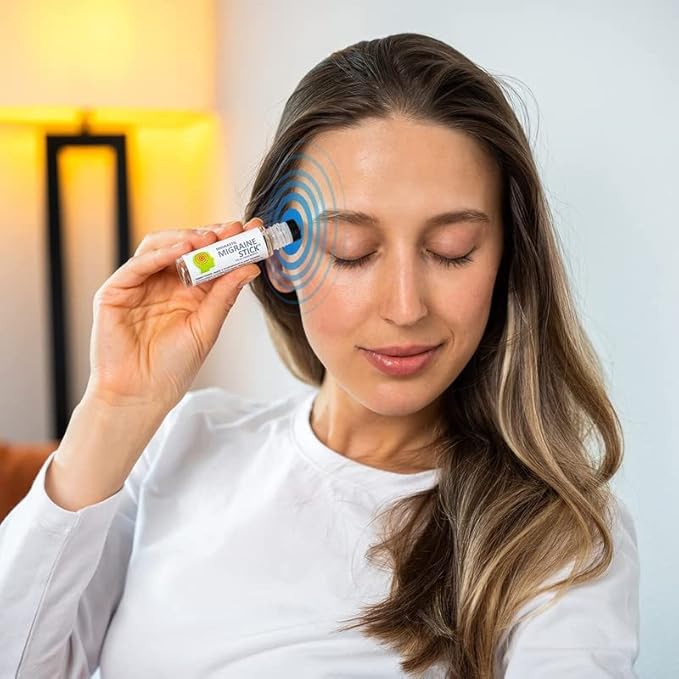 Basic Vigor Migrastil Migraine Stick Rollon - Fast Cooling Comfort for Your Head 3-Pack. Aromatherapy with Peppermint & Other Essential Oils. Metal Roller. Made in USA by Basic Vigor
