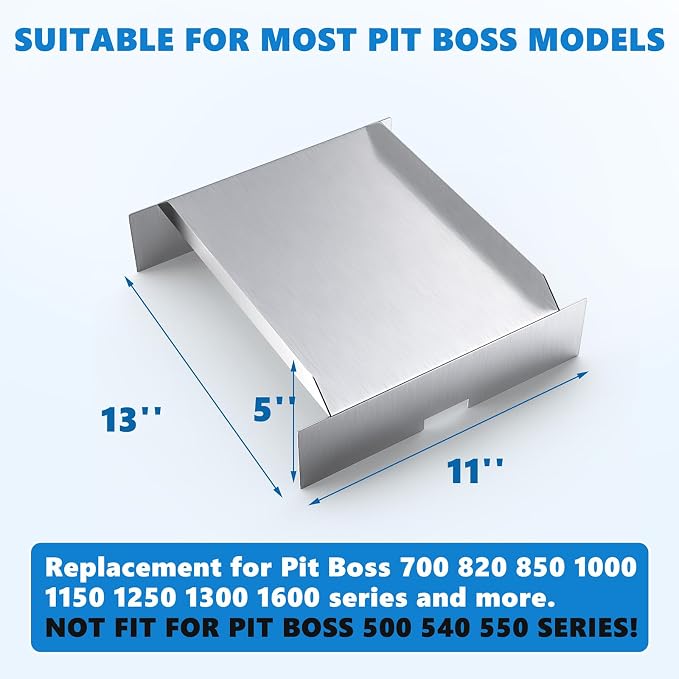 SafBbcue Upgraded Heat Diffuser Flame Tamer - Replacement Heat Baffle for Pit Boss 700, 820, 850, 1000, 1150, 1250, 1300 & 1600 Series Pellet Grills