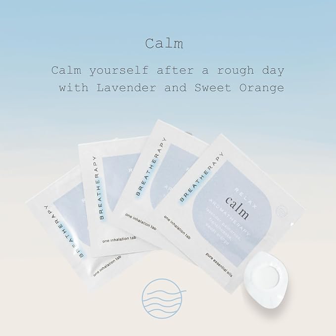 Aromatherapy Calming Patches - Pure Essential Oil Aroma Patch - Lavender and Frankincense Essential Oils for Calm - 8-Pack