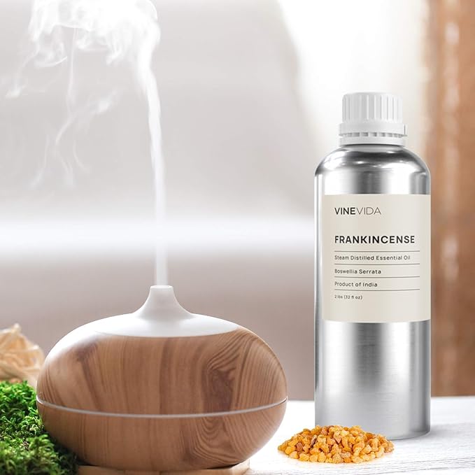 VINEVIDA Frankincense Essential Oil - 32 oz - Undiluted - DIY Candle Scents - Bulk for Soap Making