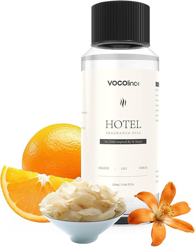 VOCOlinc Hotel Collection Diffuser Oil - W Hotel - Inspired by Luxury Five Star Hotel Lobby Scent Oil for Waterless Oil Diffusers, Luxurious Scents of Drange, Lily, and Neroli (4.06 OZ)