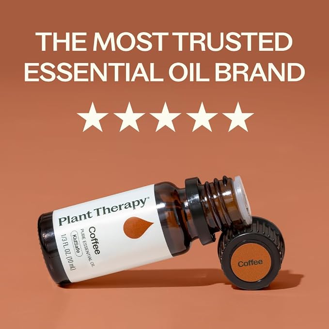 Plant Therapy Coffee Essential Oil 10 mL (1/3 oz), 100% Pure, Undiluted, Natural Aromatherapy, Rich, Cozy Aroma