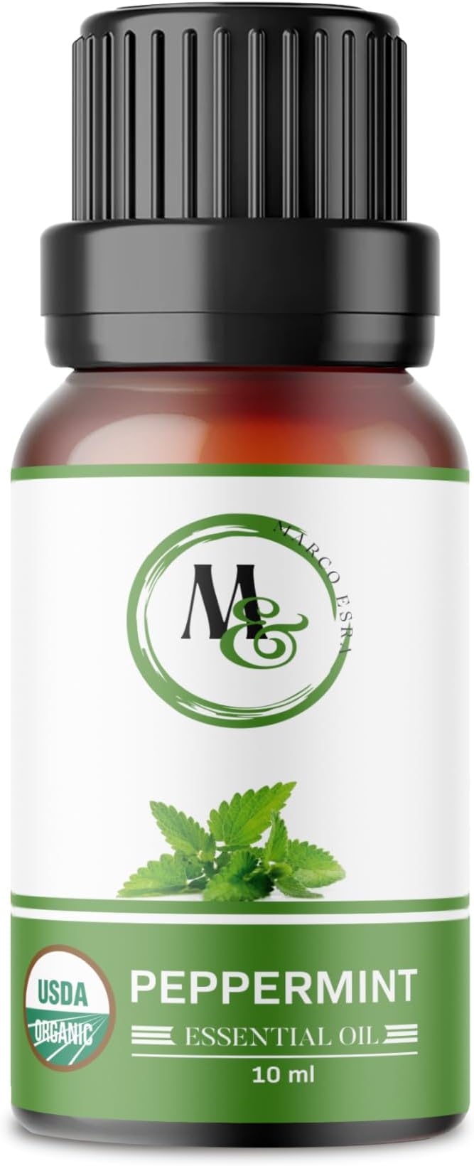Organic Marco Esra Peppermint Essential Oil – 10ml Pure and Natural Diffuser Oil for Aromatherapy Diffuser, Humidifier, Massage – Undiluted, No Fillers