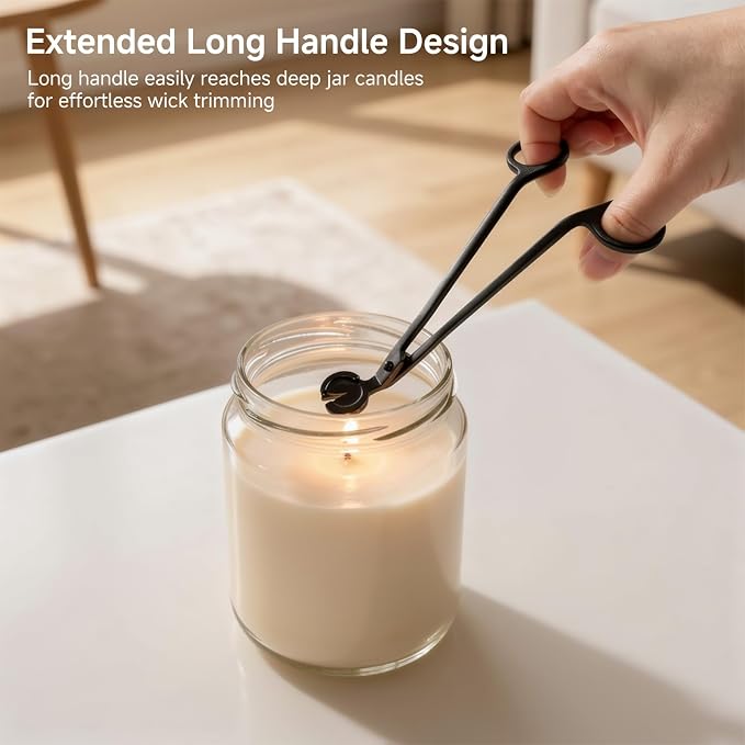 Candle Snuffer, Candle Snuffers Wick Snuffer Candle Accessory (Black)
