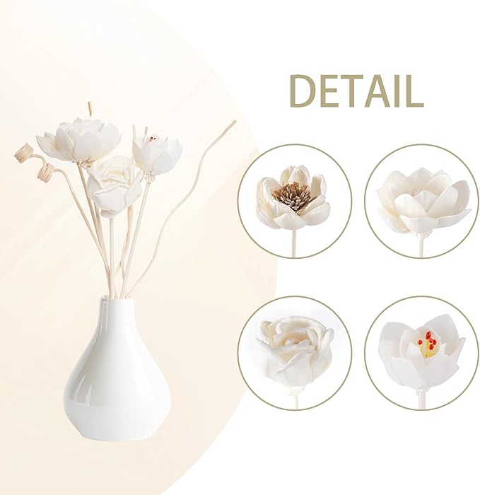 14Pcs Reed Diffuser Sticks Flowers, Reed Diffuser, Reed Diffuser Flower for Home Bedroom Decor