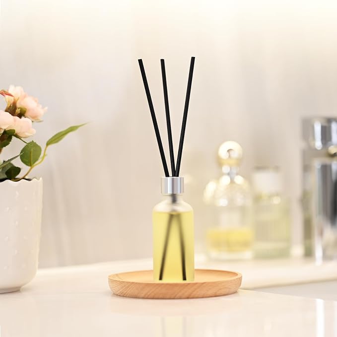 CALMORA Reed Diffuser Set of 3, 50ml Lily & Jasmine/White Tea/Amber Scented Oil Diffuser with 15 Sticks | Home Fragrance for Bedroom, Bathroom, Office & Living Room for Women Men