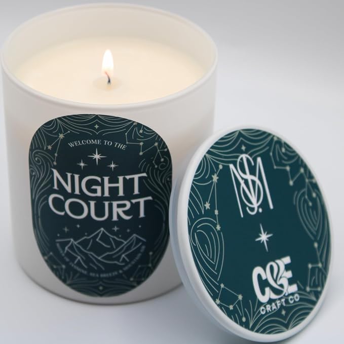 CE Craft Night Court Candle – Jasmine & Cool Breeze – Soy Wax, Hand-Poured, Bookish Fantasy Home Fragrance Gift - Sarah J. Maas, ACOTAR