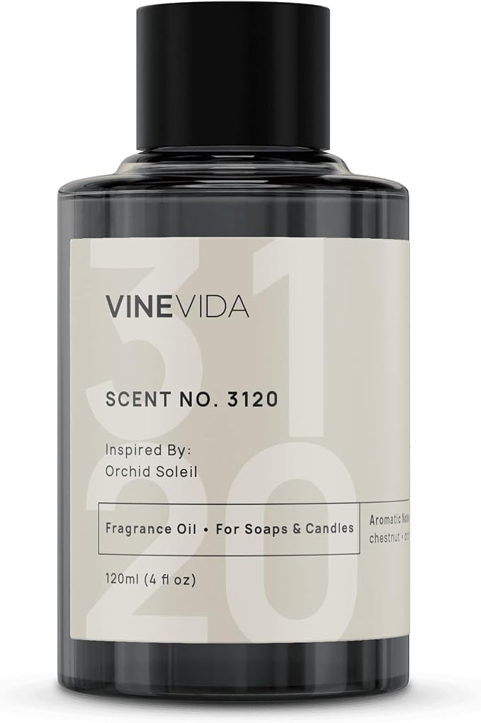 VINEVIDA Scent NO. 3120 Fragrance Oil - 120mL (4oz) - Inspired by: Orchid Soleil Fragrance Oil for Candle Making - Made in USA Candle Scents Scents for Soap Making