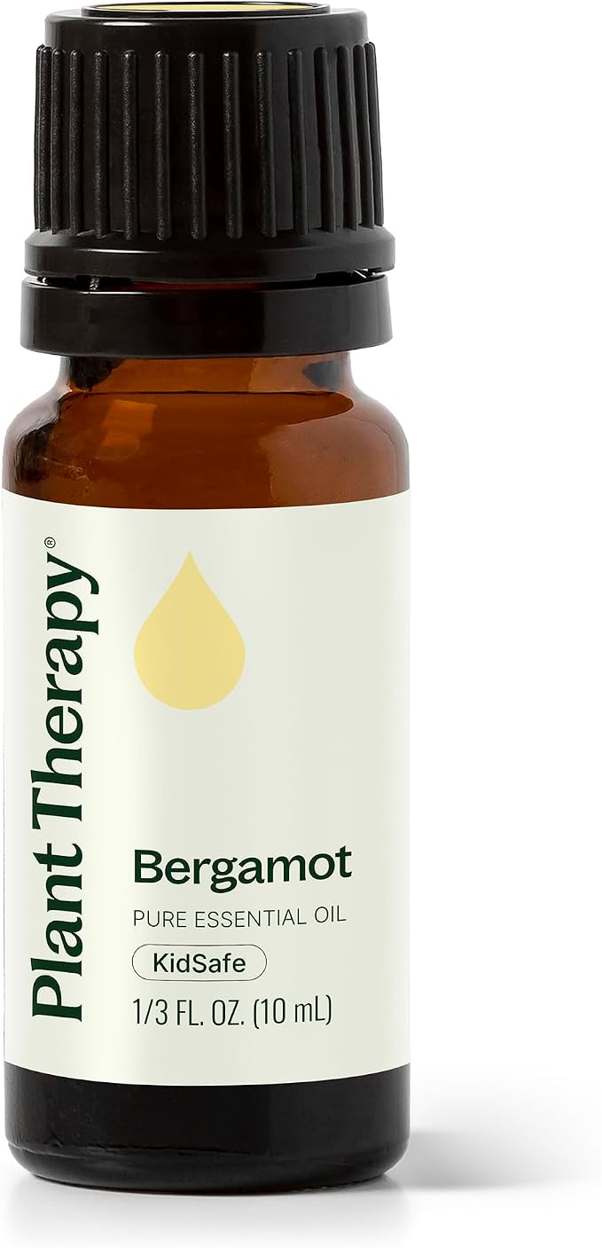 Plant Therapy Bergamot Essential Oil 10 mL (1/3 oz), 100% Pure, Undiluted, Uplifting, Fresh Sent for Aromatherapy and Clear Skin