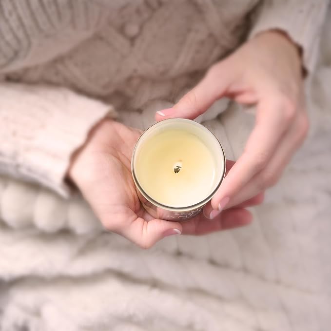 Christian Art Gifts Soy Wax Scented Candle: Be Still & Know Bible Verse, Nordic Seaside Scent, Pure Essential Oils, 4.5 oz, Up to 20 Hours Burn Time, Glass Jar w/Bamboo Lid, Women's Encouragement Gift