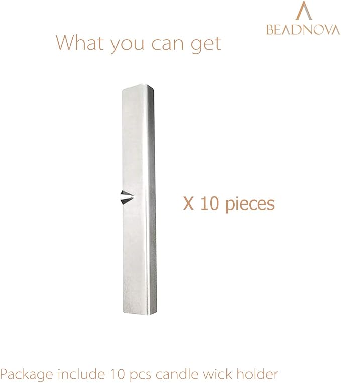 BEADNOVA Candle Wick Holders Metal Wick Bar Centering Device Centering Tool Holder for Candle Making (10 Pcs)