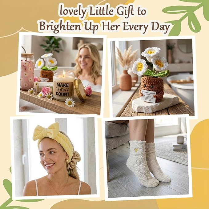 Thoughtful Meaningful Spa Gift Set, Women Care Package Ideal Birthday Get Well Soon Sympathy Gift for Mom Sister Daughter Teen Friend, Emotional Support Present for After Surgery Recovery