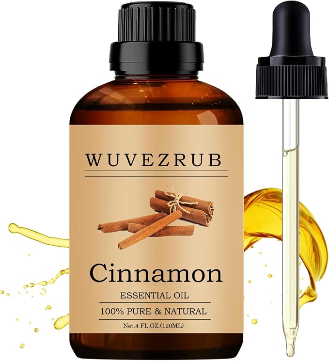 Cinnamon Essential Oils 120ML, 100% Pure and Natural Essential Oil for Aromatherapy Diffuser - 4 Fl Oz/Cinnamon