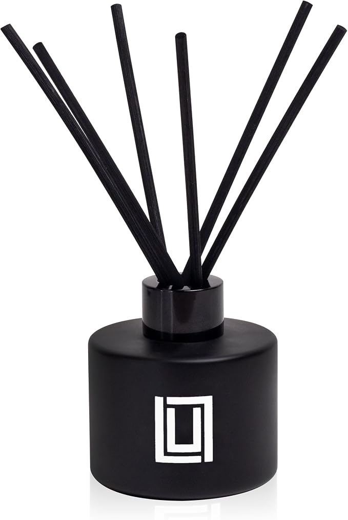 Lulu Candles | Reed Diffuser Set | Black Tea & Sage | 6 Reed Sticks | Scent Diffuser for Bedroom Bathroom Living Room & Office (4.2 FL Oz.)