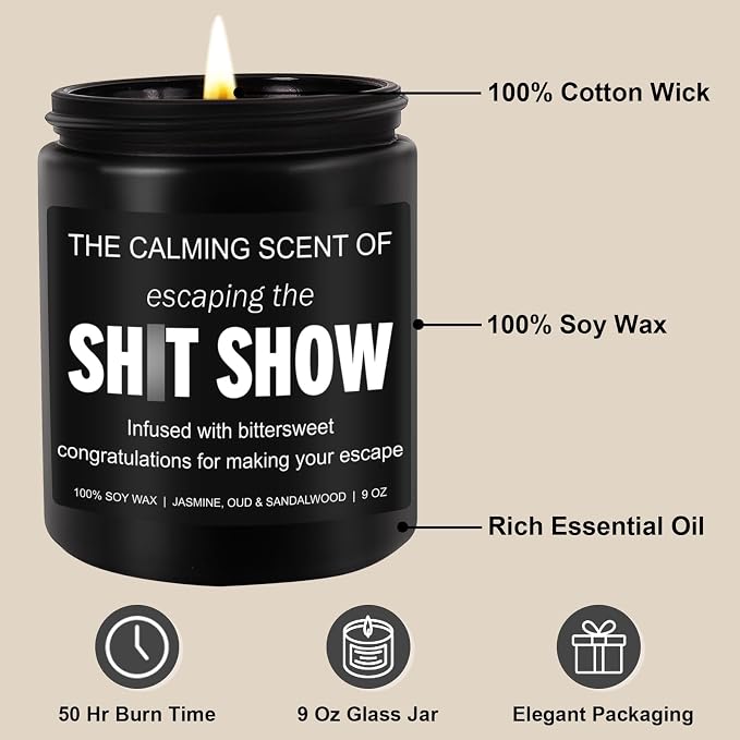 Younift Sarcastic Candles, Going Away, Goodbye, Farewell Gifts for Coworkers - Retirement, Coworker Leaving Gifts for Women, Men - Leaving Job, Moving Away Presents for Friends, Boss, Work Bestie