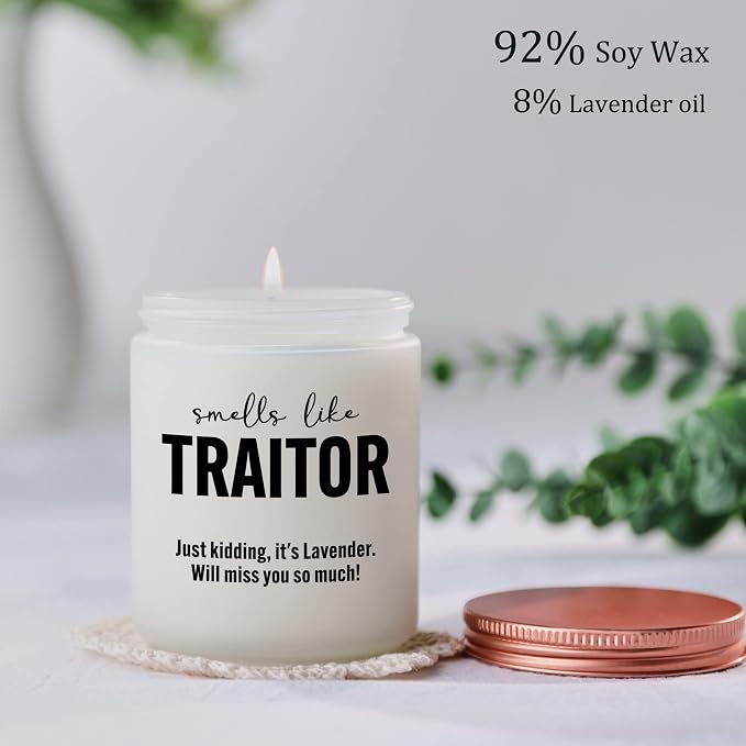 Funny Farewell Gift for Coworker - Unique Leaving, Goodbye, New Job, Good Luck Candle Gifts for Women, Boss, Employee - Friend Neighbor Moving Away Housewarming Gifts for New House