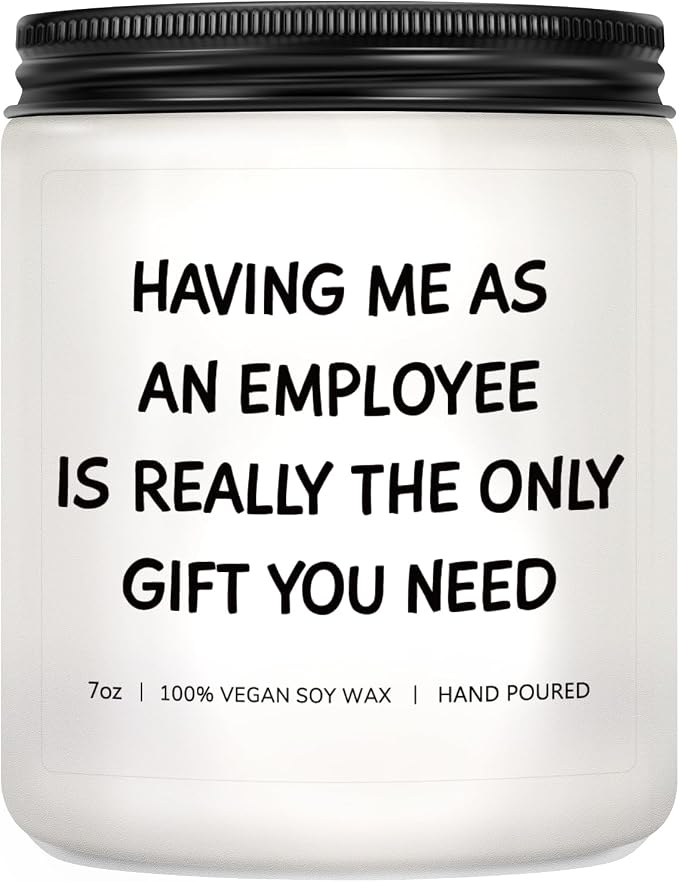 Funny Boss Gifts for Women, Men - Best Bosses Gifts for Boss Lady, Female, Male, Manager, Christmas, Boss's Day, Birthday, Appreciation Gift - Lavender Scented Soy Wax Candle