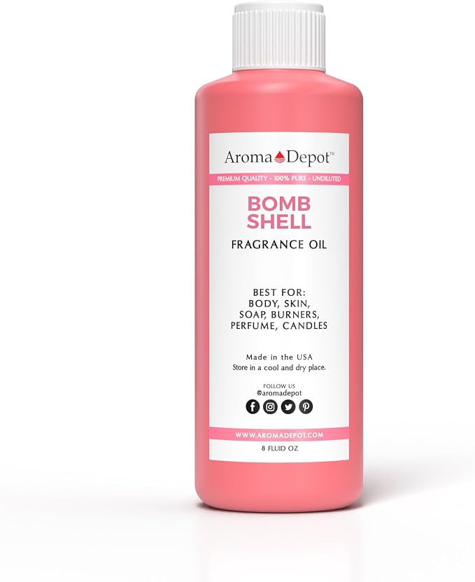 Bombshell Type 8 oz Fragrance Oil I Perfume I Skin Oil I Scented Oil. DIY Projects Such as Candles, Bath Bombs, Body Butters, Creams & Lotions. Few Drops in The Diffuser, Burners, or Warmers.
