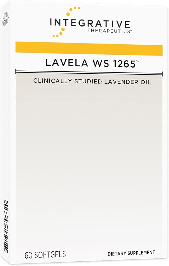 Integrative Therapeutics Lavela WS 1265 - Silexan Supplement for Sleep & Stress Support* - Lavender Essential Oil - 60 Softgels (60 Servings)