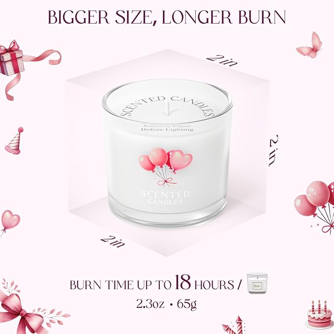 CHILLFLAME 21st Birthday Gifts for Girls, Birthday Candle Gift Set for Her, 6 Scented Votive Candles, Candles Gifts for Women/Men (6 Color, 14 oz)
