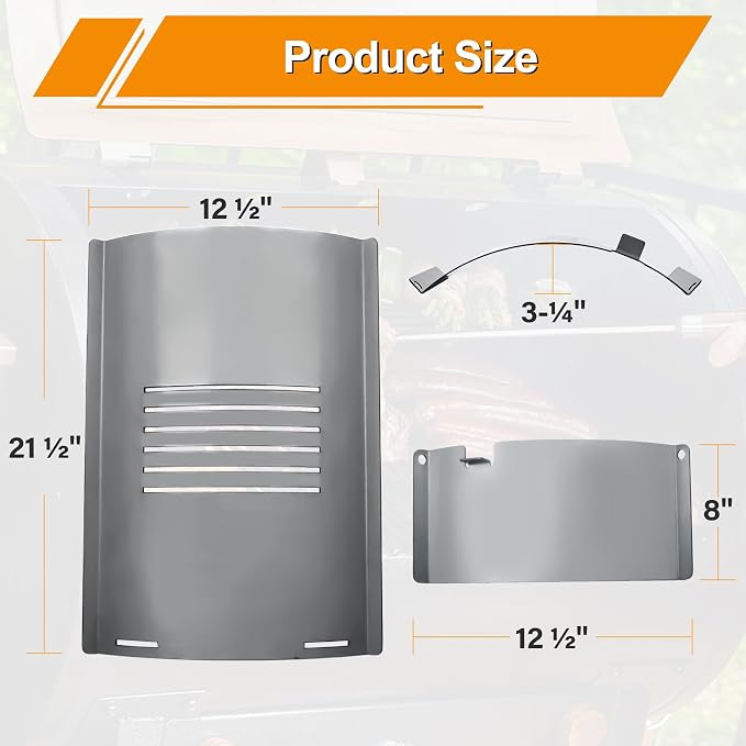Flame Broiler Kit for Pit Boss 340 440 Series Pellet Grills with Slide Cover and Bottom, Grill Replacement Parts for Pit Boss PB340, PB340TGW1, PB440, PB440D, Tailgater PB440TG1, Ranch Hand PB440TGR1