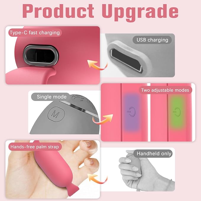 Gen2 Relaxation Device – Handheld Portable Sleep Device with Dual Mode Gentle Pulse, Wellness Tool for Calm, Focus & Better Rest, USB-C Rechargeable for Adults & Kids (Gen2 Pink)