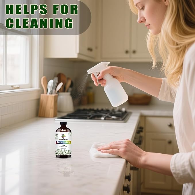 Eucalyptus Essential Oil, Eucalyptus Oils, for Diffuser, Humidifier, Shower, DIY Candles, Soap, Cleaning, Home, Gift, Essential Oil, GV77ZF Eucalyptus Fragrance Oil - 4 fl oz (120 ml)