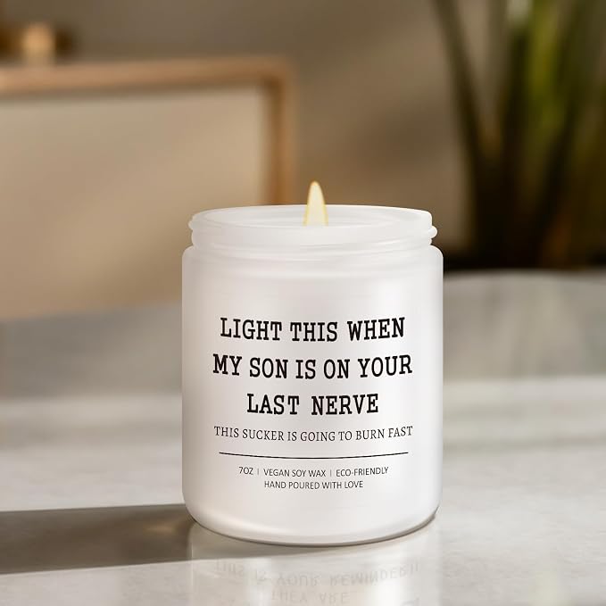 Gifts for Daughter-in-Law - Funny Wedding Birthday Christmas Thanksgiving Gifts for Daughter in Law, Bridal Shower Presents for Future New DIL - 7 oz Lavender Scented Candle