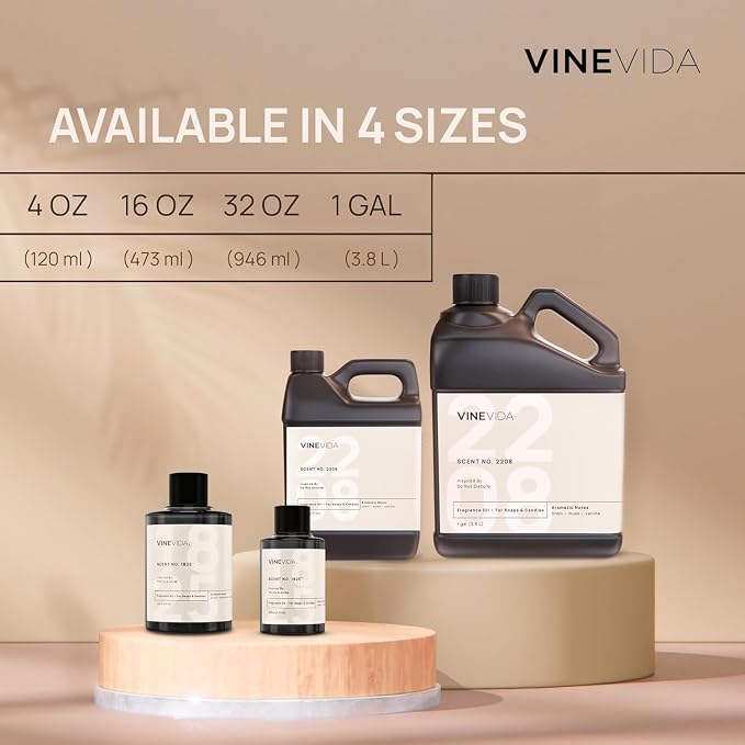 VINEVIDA [128 Fl Oz] NO. 64 Fragrance Oil for Cold Air Diffusers, Essential Oils for Diffuser Oil Refill & Air Freshener Room Spray