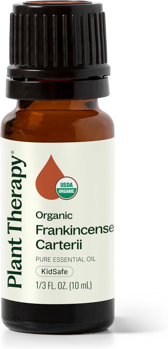 Plant Therapy Organic Frankincense Carterii Essential Oil 100% Pure, USDA Certified Organic, Undiluted, Natural Aromatherapy, Therapeutic Grade 10 mL (1/3 oz)