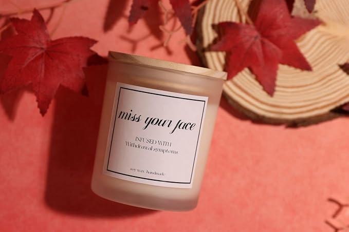 Best Friends Gifts for Women, Friendship Gifts for Women, Miss Your Face Lavender Candle for Bestie, Lavender Scented Candle, Natural Soy Wax & Natural Essential Oils