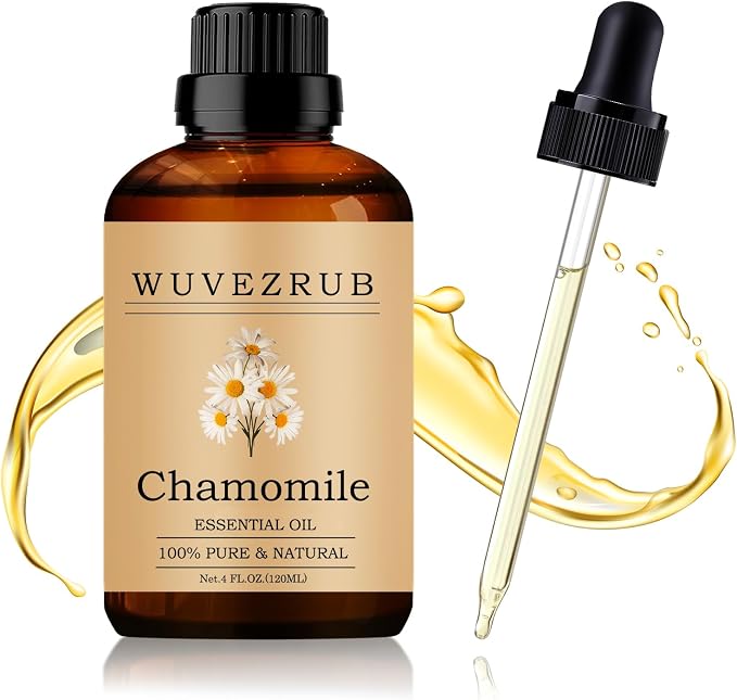 Chamomile Essential Oil 120ML - 100% Pure and Natural Oils for Aromatherapy Diffuser - 4 Fl Oz/Chamomile