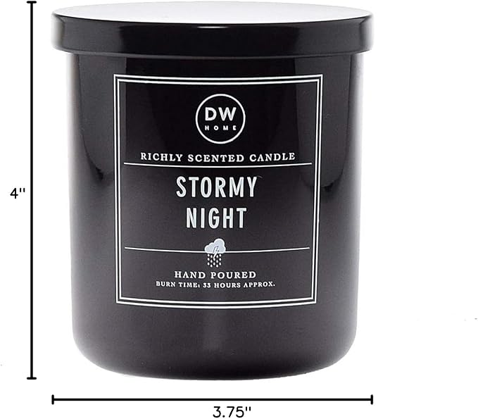 DW Home Stormy Night Scented Candle for Home, 9 oz, Medium Single Wick Candle Jar, Up to 33H Burn Time, Luxury Scented Candle for Relaxation, Gifting, Home Décor