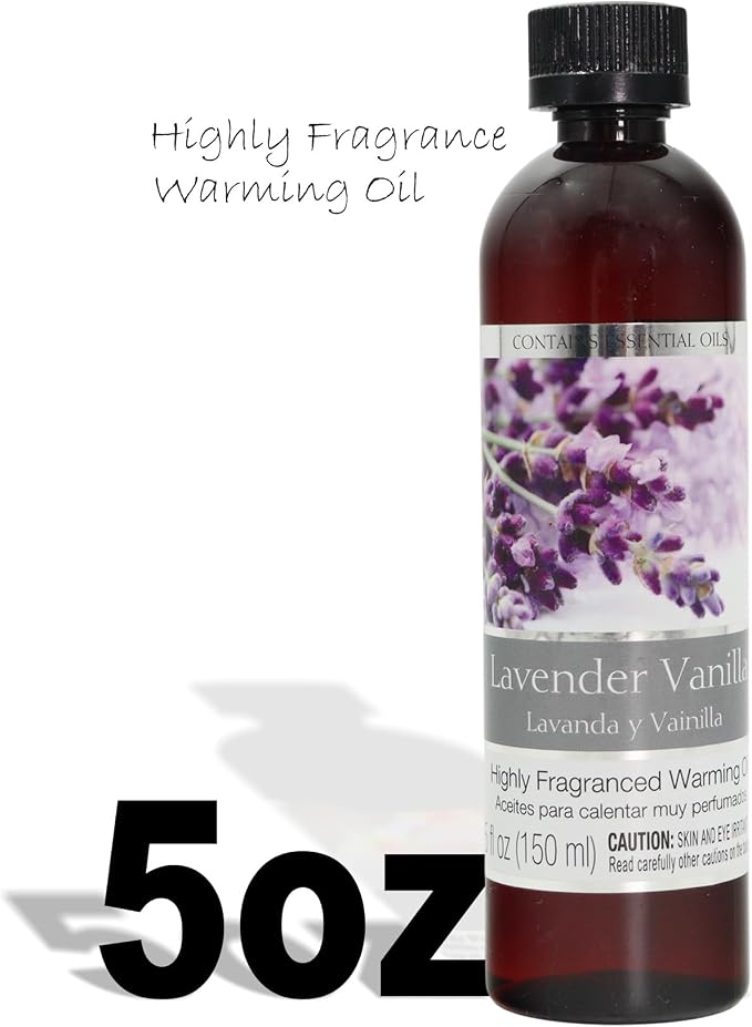 Hosley Set of 2 Lavender Vanilla Fragrance Warming Oils 5 Ounce Ideal Gift for Weddings Spa Reiki Meditation Bathroom Settings P1