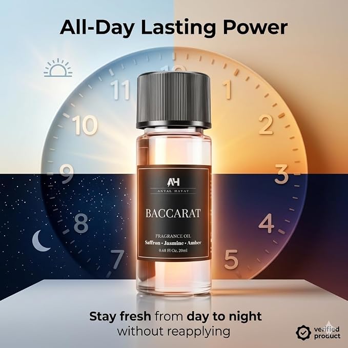 Baccarat Rouge Diffuser Oil 20ml – Hotel Scent for Home – Inspired by Baccarat Perfume – Aromatherapy Oil with Saffron, Jasmine & Oakmoss – Luxury Essential Oil Refill for Diffusers