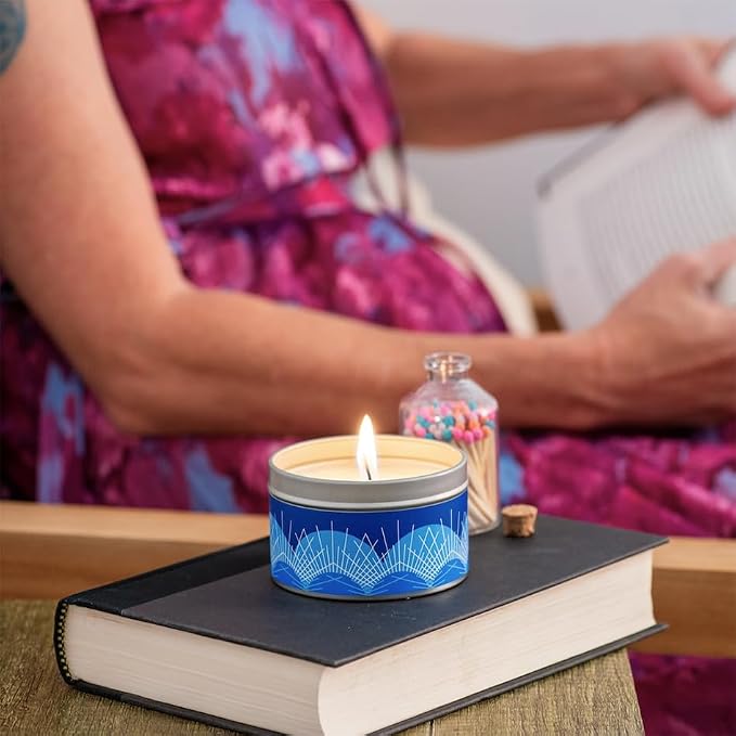 GoodLight Paraffin-Free Scented Candle in Stylish Tin (Eucalyptus Citrus, 6 oz)