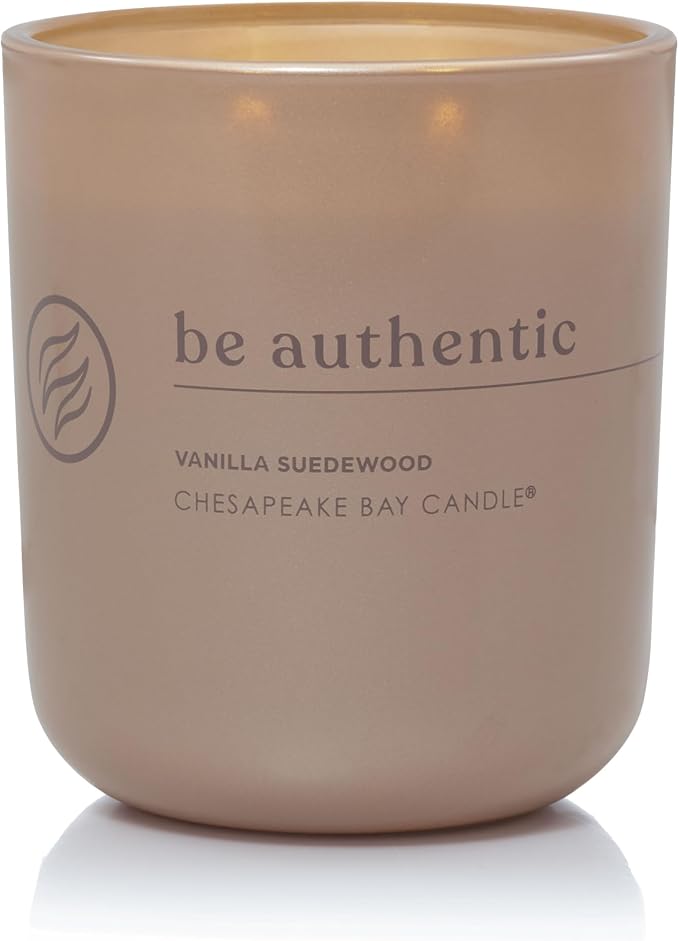 Chesapeake Bay Candle Intentions Collection Candle, Be Authentic: Embrace Your True self (Vanilla Suedewood), 13 oz, Home Décor