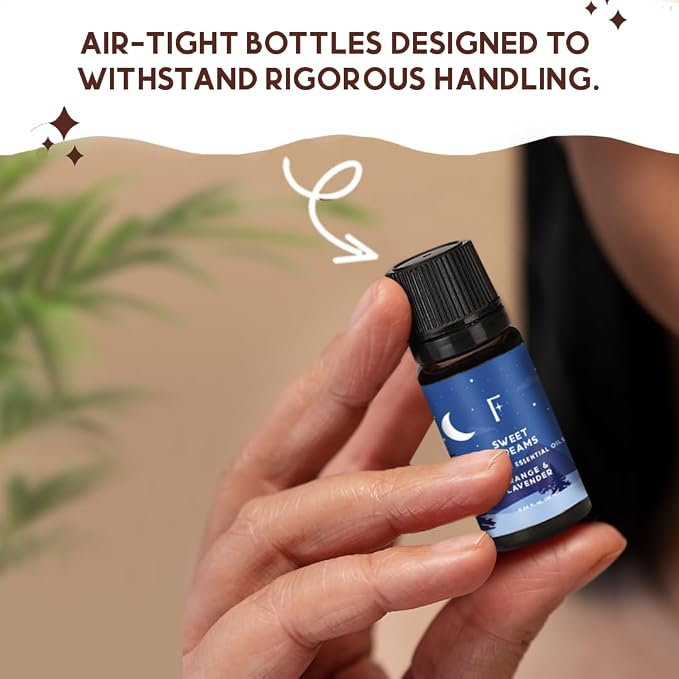 Folkulture Essential Oils - Set of 5 (0.34 fl oz x 5) |Sleep Essential Oils for Diffusers for Home, Aromatherapy, Relaxation | Lavender, Rosemary, Vanilla, Eucalyptus, Scents for Sweet Dream- Sleep