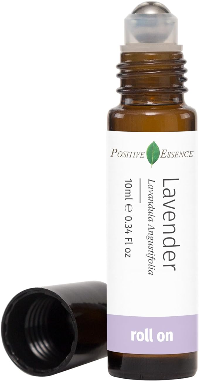 Lavender Essential Oil Roll On, Pure Lavender Essential Oil and Jojoba Oil for Relaxation and Skin Application, Leak-Proof Rollerball (10 mL)