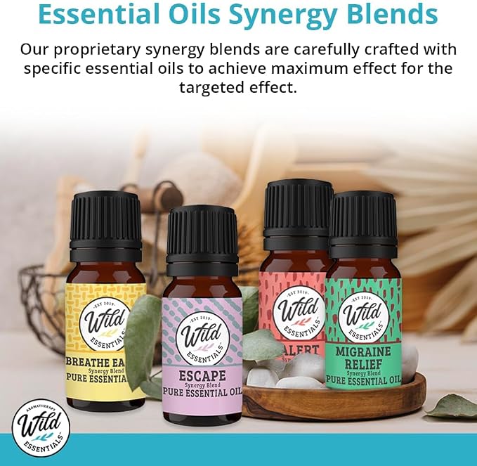 Wild Essentials Smudge Blend 100% Pure White Sage and Palo Santo Essential Oil - 10ml, Premium Grade, Made and Bottled in The USA, Cleansing, Purifying, Calming