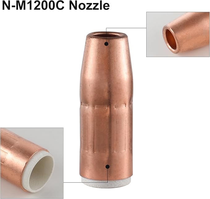 MIG Welding Nozzle N-M1200C 1/2" Orifice for Miller MDX Series Fits Miller MDX-250 MIG Gun (2-PK)